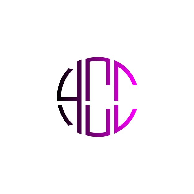 círculo hcc moderno minimalista simple monograma diseño de logotipo de lujo para la marca