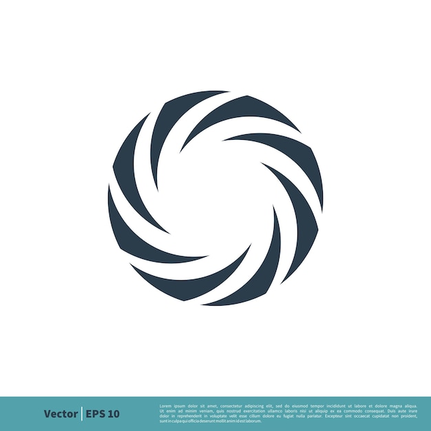 Vector círculo hélice decoración icono vector logo plantilla ilustración diseño vector eps 10