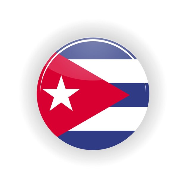 Círculo de icono de Cuba aislado sobre fondo blanco Ilustración de vector de icono de La Habana