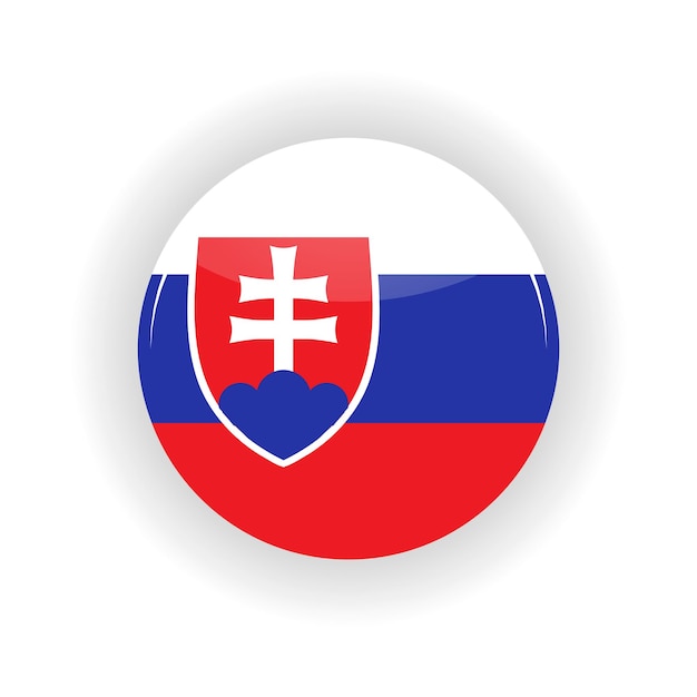 Círculo de icono de Eslovaquia aislado sobre fondo blanco Ilustración de vector de icono de Bratislava