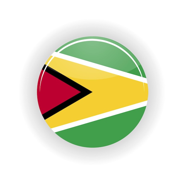 Círculo de icono de Guyana aislado sobre fondo blanco Ilustración de vector de icono de Georgetown
