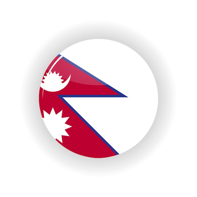 Círculo de icono de Nepal aislado sobre fondo blanco Ilustración de vector de icono de Katmandú