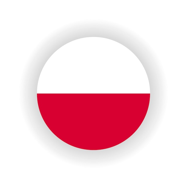 Círculo de icono de Polonia aislado sobre fondo blanco Ilustración de vector de icono de Varsovia