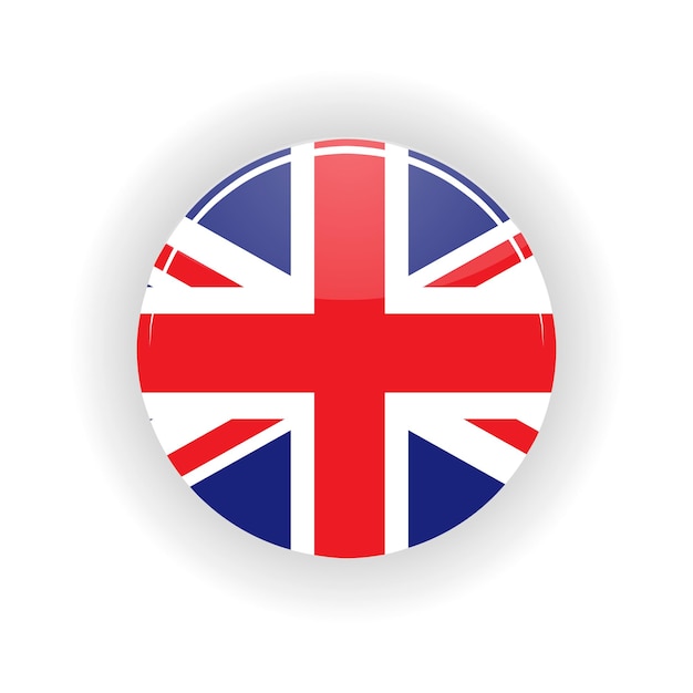 Círculo de icono de Reino Unido aislado sobre fondo blanco Ilustración de vector de icono de Londres