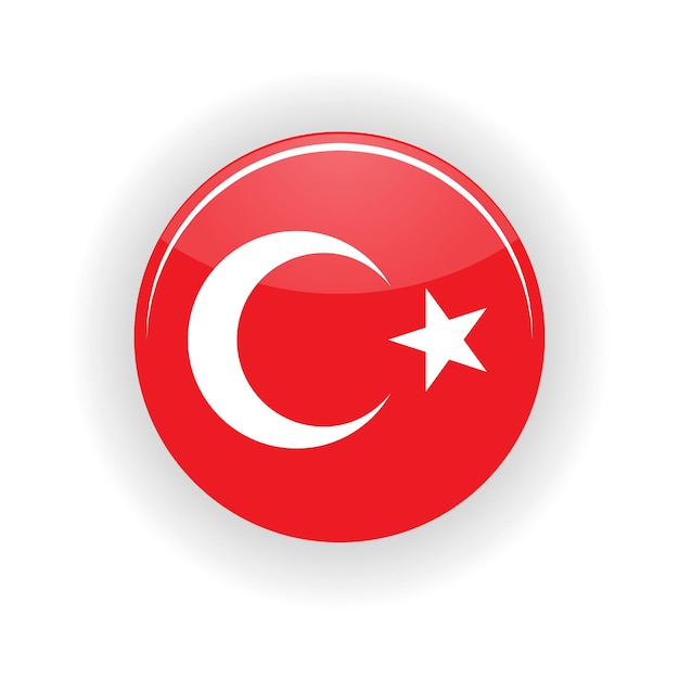 Círculo de icono de Turquía aislado sobre fondo blanco Ilustración de vector de icono de Ankara