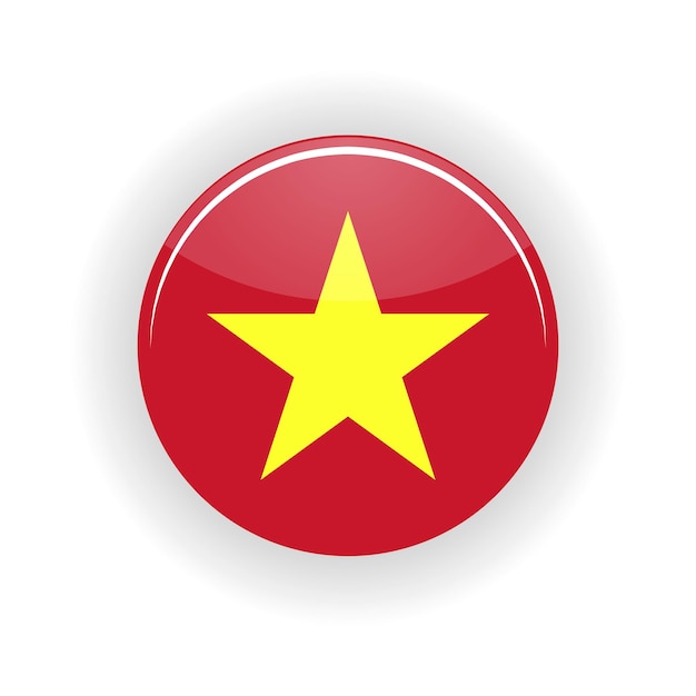 Círculo de icono de Vietnam aislado sobre fondo blanco Ilustración de vector de icono de Hanoi