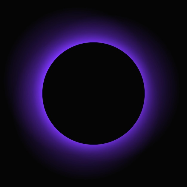 Círculo iluminar el marco de luz con gradiente de color
