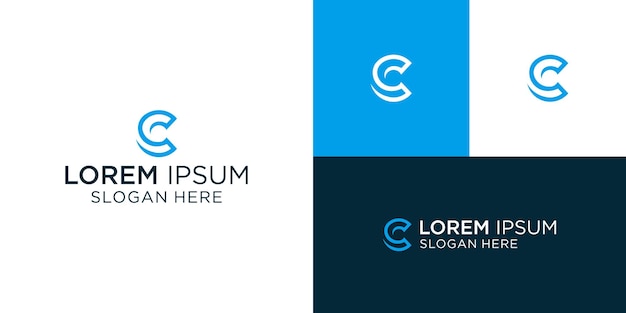 Círculo de letra C Diseño de logotipo de marketing de inversión comercial