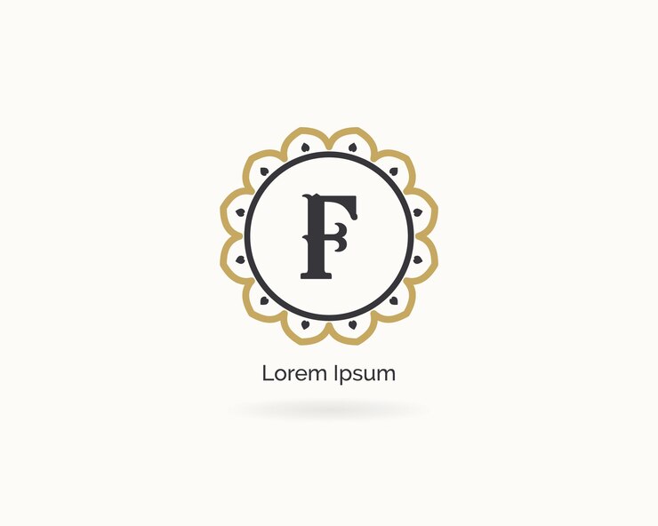 Vector un círculo con una letra f.