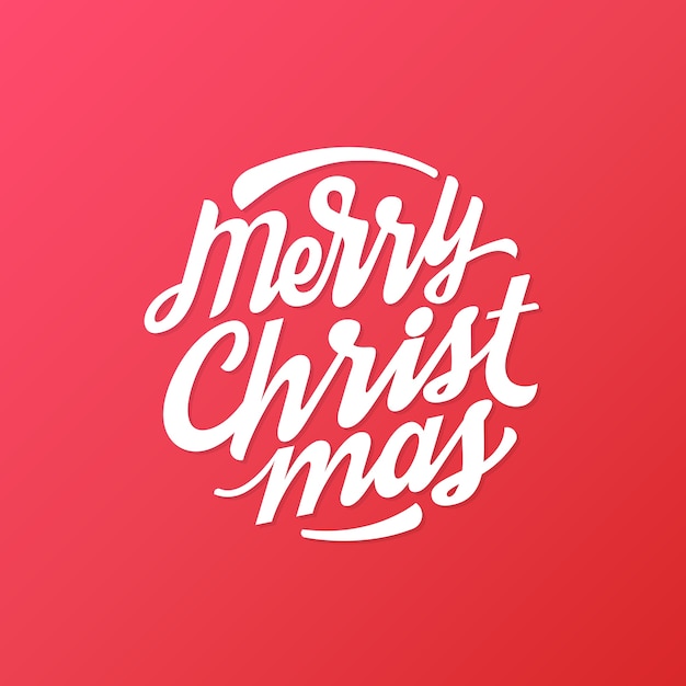 Círculo de letras escritas a mano de feliz Navidad