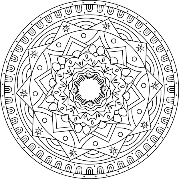 Círculo mandala lineal