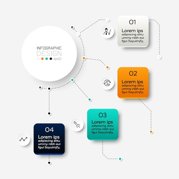 El círculo muestra los resultados en forma de diagrama, que se utiliza para analizar los datos y mostrar los resultados en una presentación. infografía.
