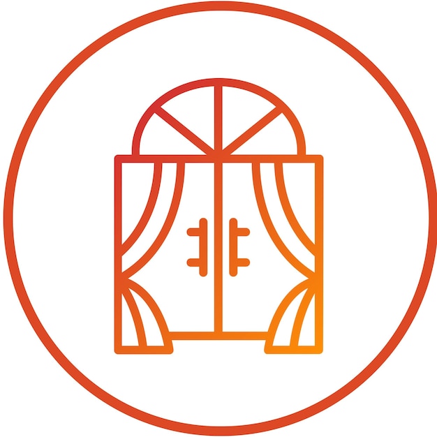 un círculo naranja y naranja con un diseño rojo y naranje