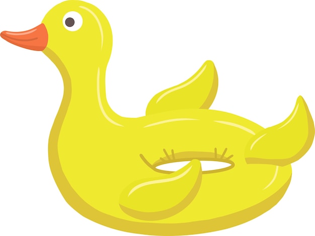 Círculo de natación inflable pato amarillo Una imagen de un juguete de goma diseñado para bañarse y relajarse de manera segura