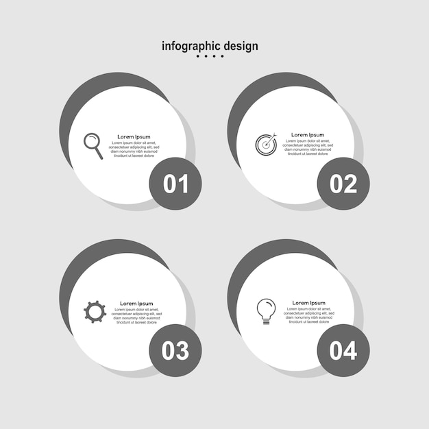Círculo de negocios de diseño moderno de diseño infográfico