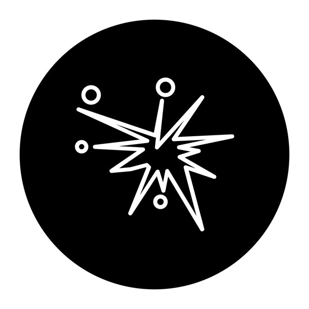 un círculo negro con un diseño de estrella en él