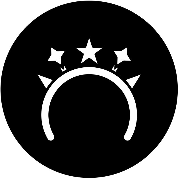 un círculo negro con una estrella blanca en él