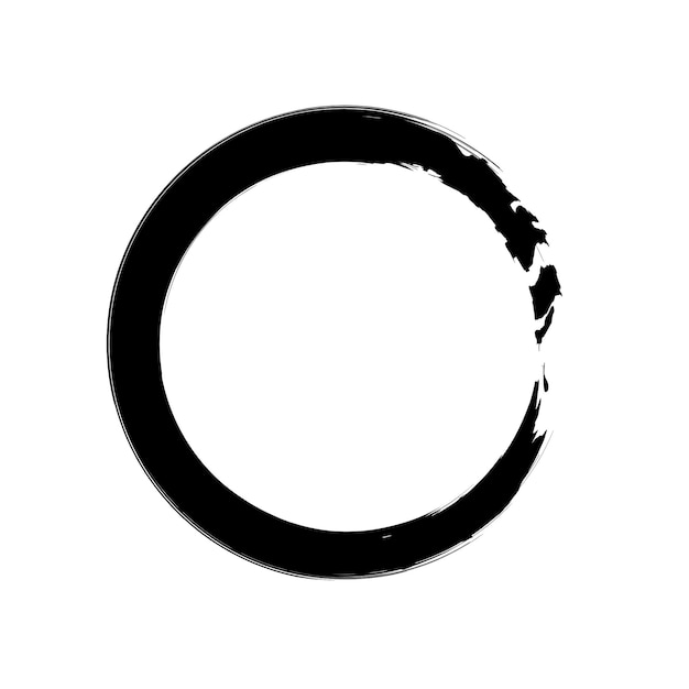 Un círculo negro con un fondo blanco con un círculo negro en el medio