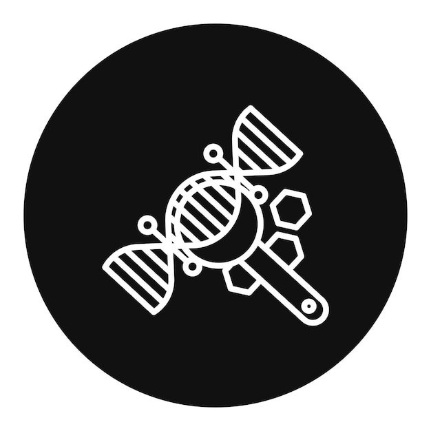 un círculo negro con un logotipo blanco que dice la palabra teste