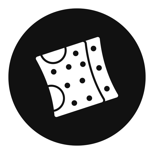 un círculo negro con un pedazo de papel con un agujero en él que dice quot queso quot