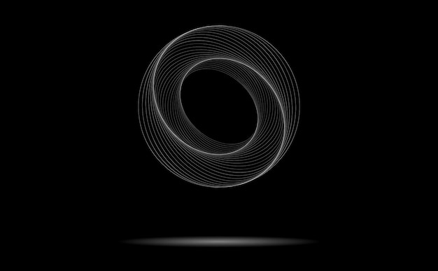 Círculo ondulado fondo abstracto Vector círculos abstractos líneas fondo ondulado