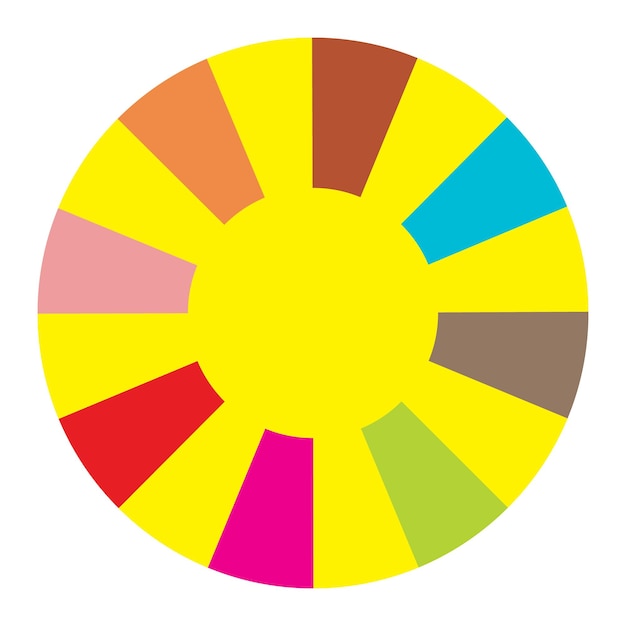 un círculo con un patrón colorido de diferentes colores