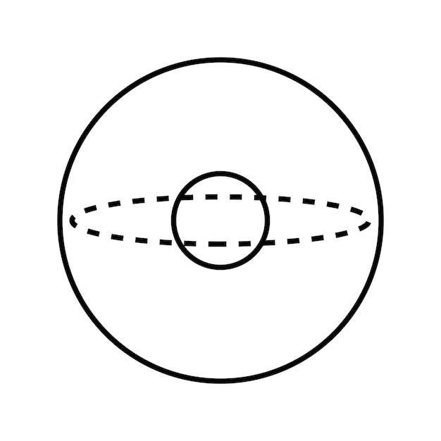 círculo planeta Saturno vector espacio y astronomía iconos conjunto negro y blanco logotipo símbolo elemento