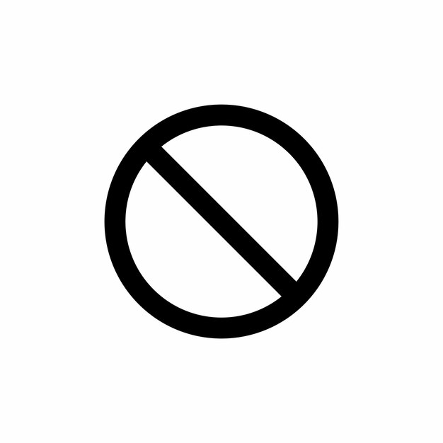 círculo de prohibición para varios reglamentos