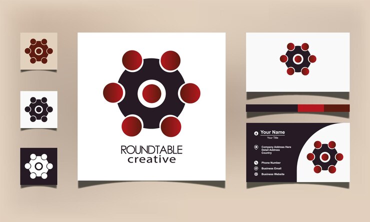 Círculo con punto de giro para el diseño del logotipo de la empresa