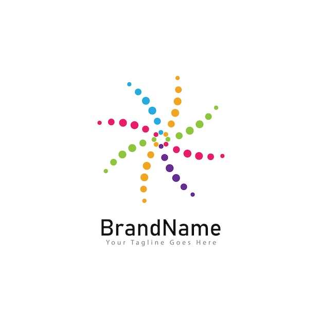 Círculo Puntos Creative Cool Logo Icono Diseño