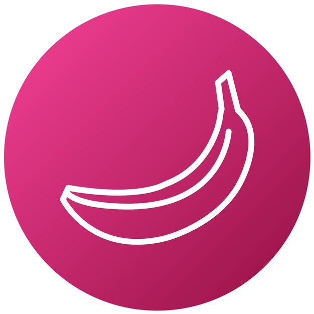 un círculo púrpura con un plátano en él