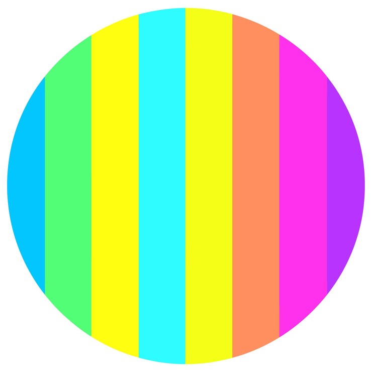 Vector un círculo con rayas de arco iris pastel una simple ilustración plana en el estilo