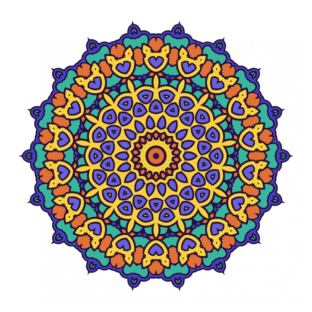 Círculo redondo adorno con estilo mandala