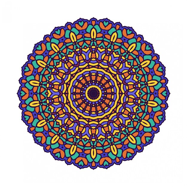 Círculo redondo adorno con estilo mandala