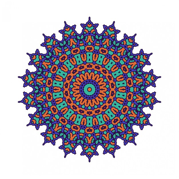 Círculo redondo adorno con estilo mandala