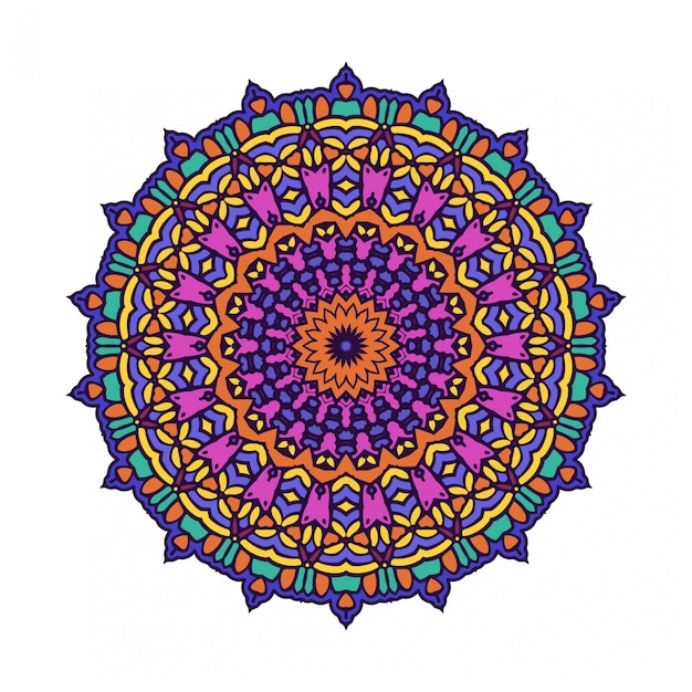 Círculo redondo adorno con estilo mandala