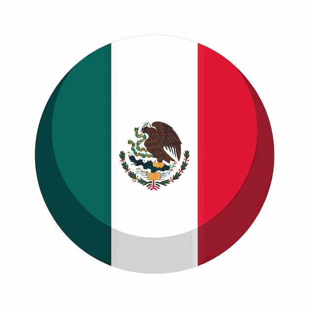 un círculo redondo con una bandera y un círculo Redondo con un fondo blanco