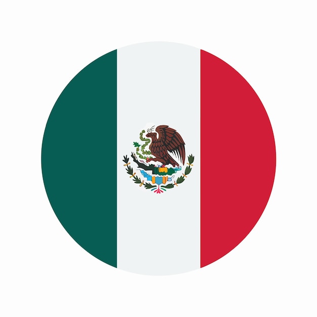 un círculo redondo con la bandera en él