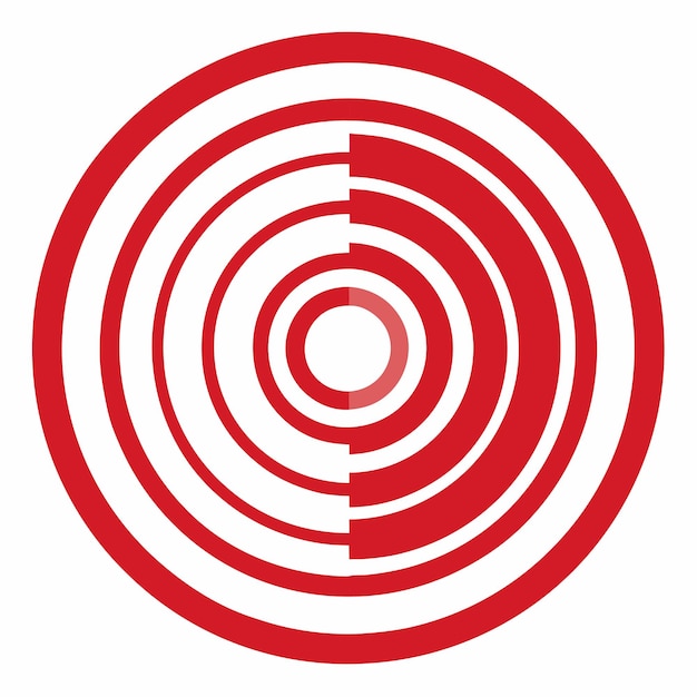un círculo rojo con un círculo blanco y un círculo Rojo con un circulo blanco en el medio