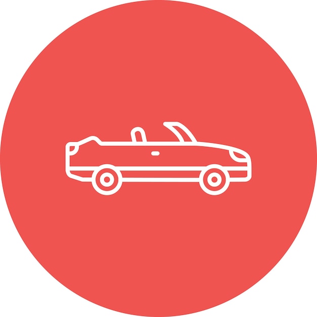 un círculo rojo con un coche en él que dice taxi
