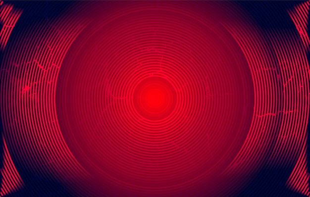 un círculo rojo con fondo rojo con un círcolo rojo y un círculo negro en el centro