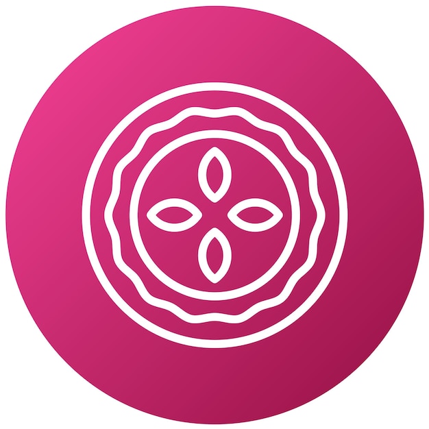 un círculo rosa con un círculo blanco en él