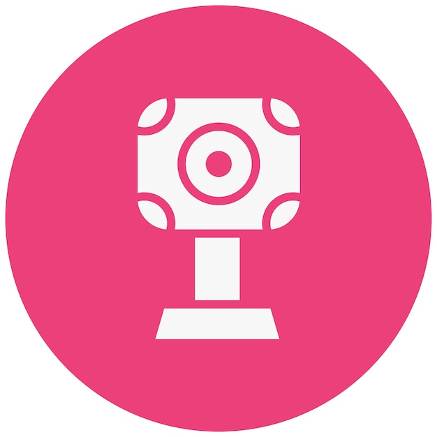 un círculo rosa con un círculo en él