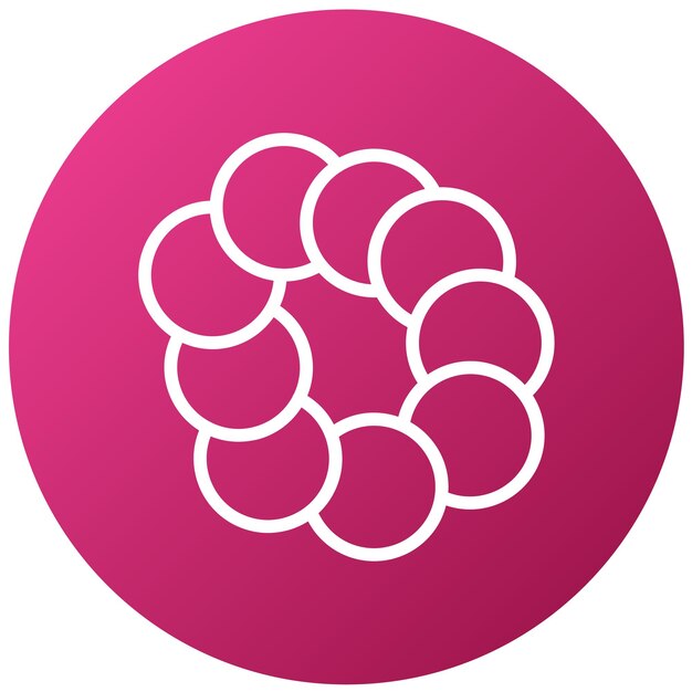 un círculo rosa con un círculo rosado con un círcolo blanco en el medio