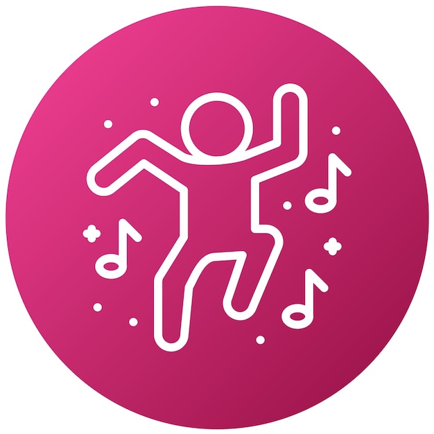 un círculo rosa con un círculo rosado con un hombre corriendo en el medio