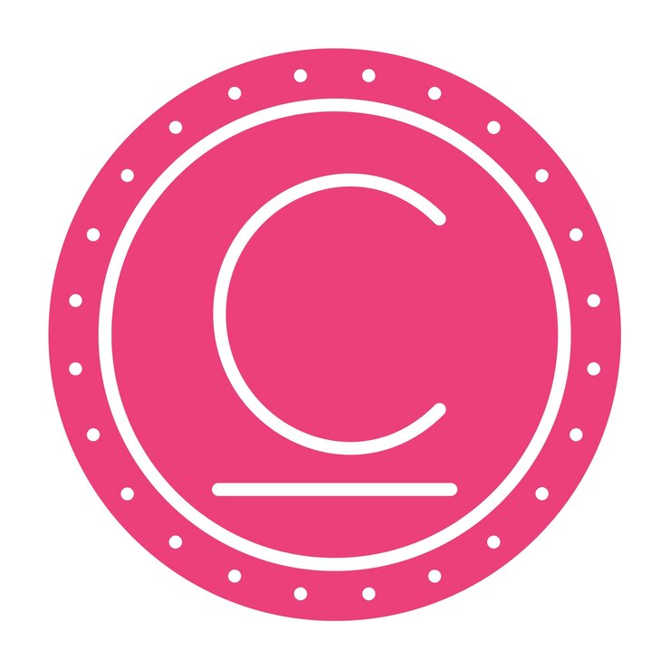Vector un círculo rosa con un fondo blanco con un círculo rosado en él