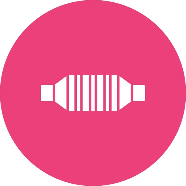 un círculo rosa con un fondo blanco que dice el número 1