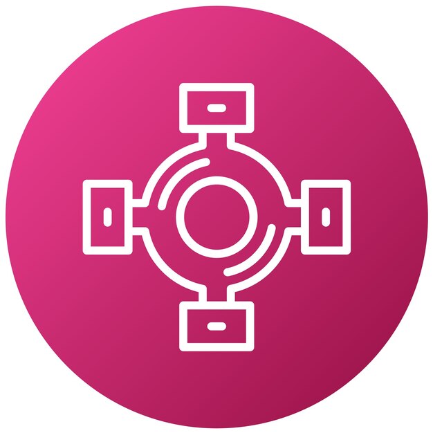 Vector un círculo rosa con un fondo rosa con un logotipo rosa en él