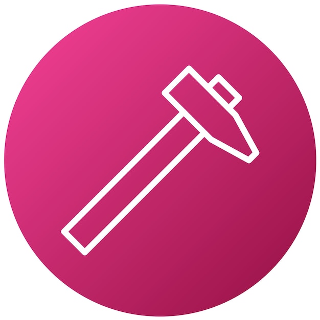 un círculo rosa con un lápiz en él