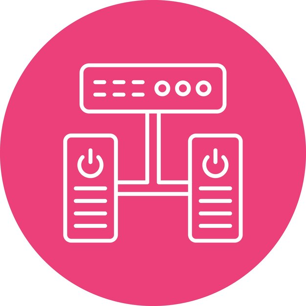 un círculo rosa con un logotipo blanco que dice video